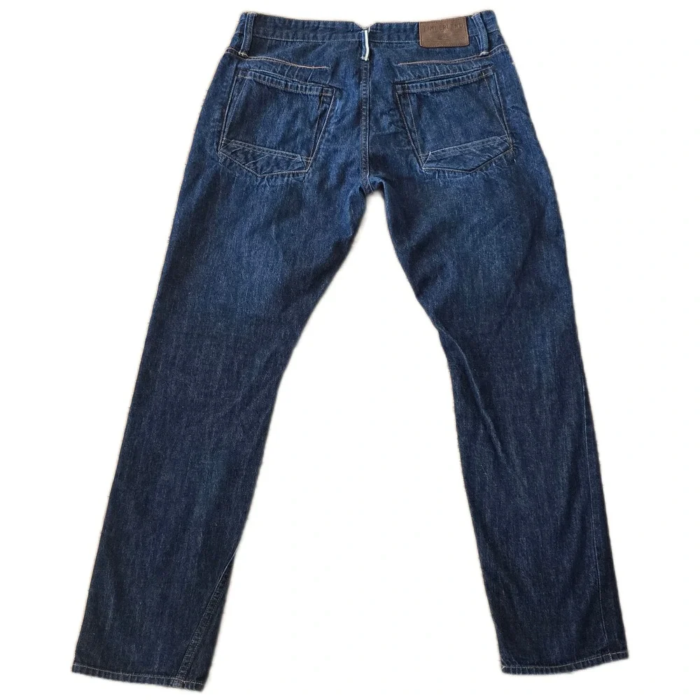 Timberland Mens 34 White Oak Cone Denim Straight‎ Leg Jeans Dark Wash Blue
